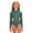 Army Green, variant on Eltusu Girls One-Piece Swimsuit, Solid Color Long Sleeve Quick Dry Crew Neck Rashguard Suit Hot Pink Size 10-12 T