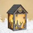 thumbnail image 4 of Wooden Christmas Snow Scene Collectible Desktop Decor Reindeer-L, 4 of 8