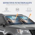 thumbnail image 4 of JUNZAN Moonlit Sea Sailboat Pattern Car Windshield Sun Shade | Reflective Sunshade | Foldable 2-Piece Sun Shield Protect Your Car | Fits Sedans, SUVs, Hatchbacks-Large, 4 of 6