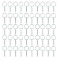 thumbnail image 2 of 50pcs Keyring Round Key Holder Ring metal keyring DIY Metal Keychain with Curb Chain DIY Crafting Accessories, 2 of 9