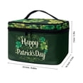 thumbnail image 6 of HELLHERO Happy St Patrick's Day Travel Makeup Cosmetic Case Organizer Portable Cosmetic Bag Case Large Capacity Polyester With Brush Storage Door Room Essentials Travel Organizer, 6 of 6
