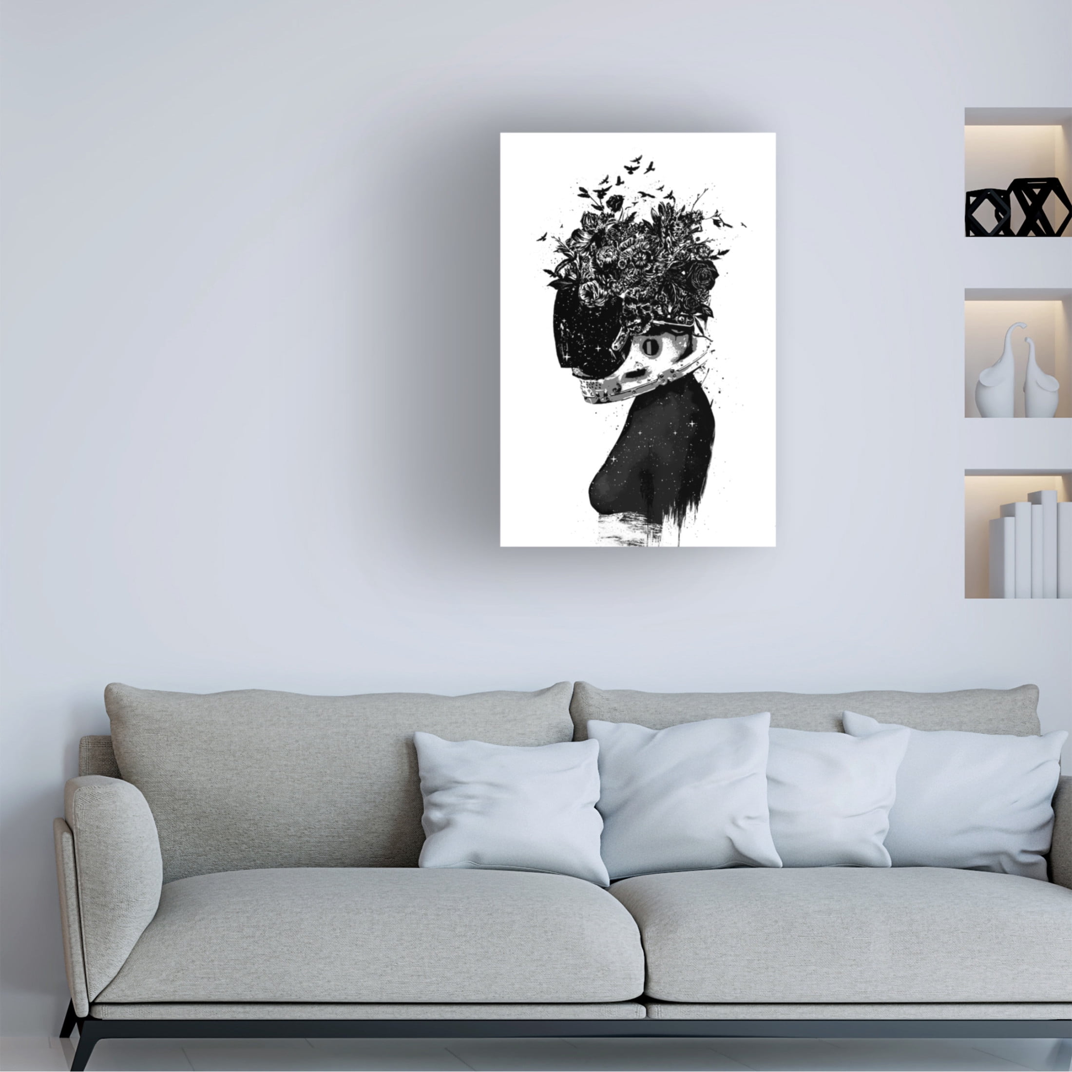 Trademark Fine Art Balazs Solti  Astronaut girl Canvas Wall Art