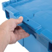 Global Industrial Plastic Attached Lid Shipping & Storage Container 21-7/8x15-1/