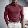 thumbnail image 4 of Rvwovn Men's Turtleneck Long Sleeve Tee, Soft Slim Fit Pullover Basy Layer T-Shirt Fall Winter Wear, 4 of 6