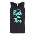 thumbnail image 2 of Wild Bobby, Faith Over Fear, Inspirational/Christian, Men Graphic Tank Top, Black, Small, 2 of 4