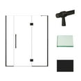 thumbnail image 3 of Transolid Ehtf64287610c-Bk Elizabeth 76" High X 64" Wide Hinged Semi Frameless Shower Door, 3 of 7
