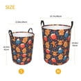 thumbnail image 3 of Fotbe Snowman house leaf Pattern Laundry Basket with Handles, Waterproof Large Laundry Hamper, Wash Bag for Corner Dorm, Rolling Laundry Basket with Handles-Medium, 3 of 6