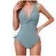 thumbnail image 1 of Traje de baño de moda para mujer, traje de baño con cuello en V y tirantes, traje de baño de nailon para mujer, 1 of 4