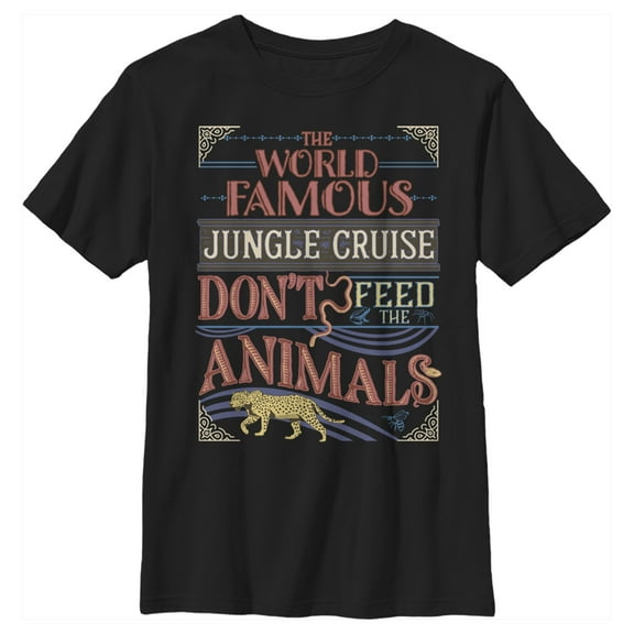 Boy's Jungle Cruise World Famous Retro Logo  Graphic Tee Black X Small