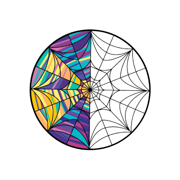 9.5" Round Pre-Cut Stained Glass Window Edible Image Cake Topper By TNCT