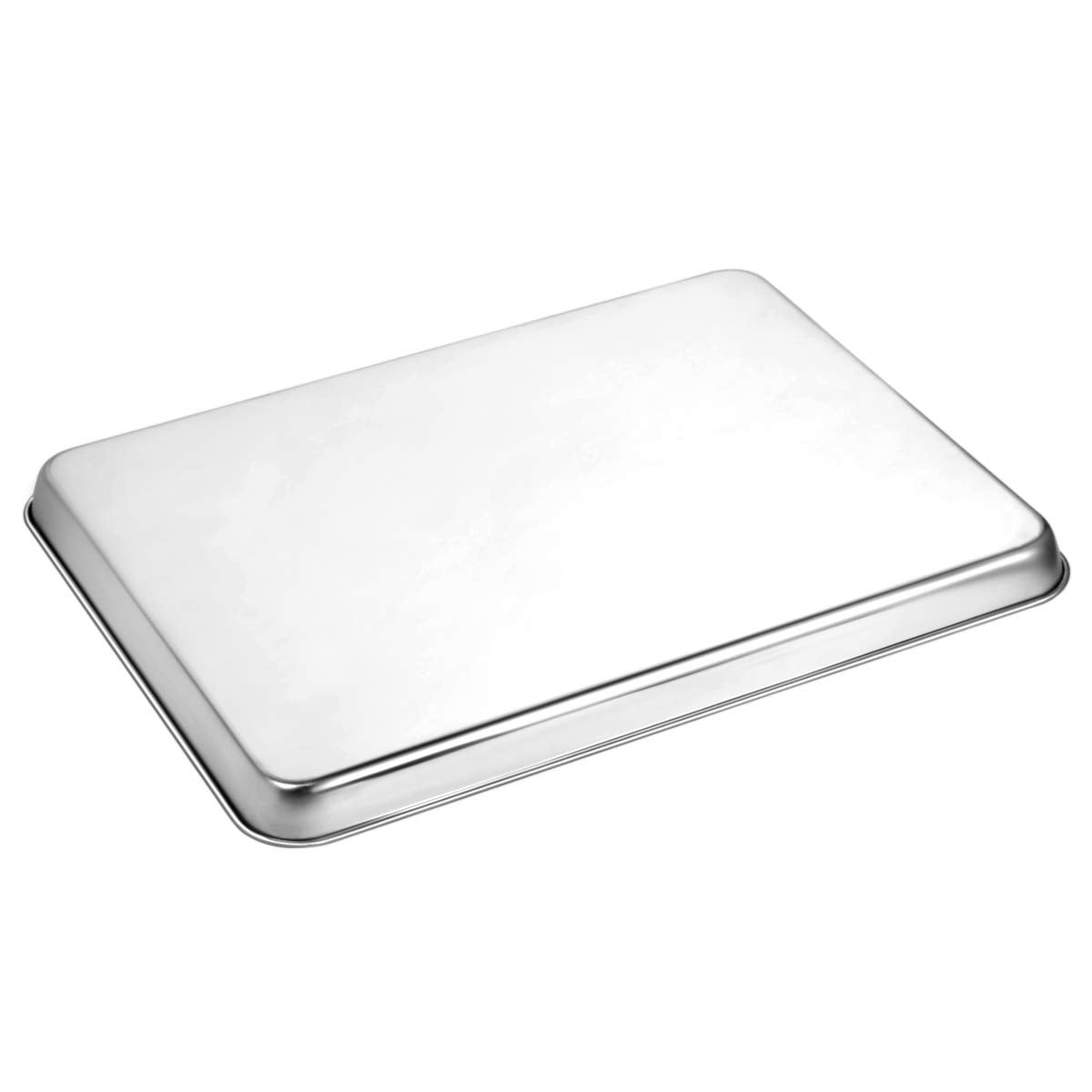 Baking Sheet Set of 3 Stainless Steel Cookie Cooking Pan for Baking & Roasting