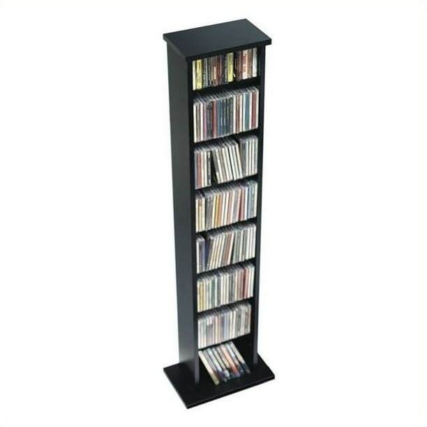 Hawthorne Collections 51 Slim Cd Dvd Wall Media Storage Rack In Black Com 51 Slim Cd Dvd Wall Media Storage Rack, White Cd Dvd Storage Tower