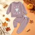 thumbnail image 2 of GCETTIC Toddler Baby Boy Halloween Outfit Long Shirt Pant Clothes Set Purple 18-24 Months, 2 of 7