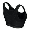 thumbnail image 4 of Spdoo Women's Front Closure Sports Bra Wirefree Padded High Support Full Coverage Racerback Workout Tank Top Bra Small to Plus Size Black S, 4 of 7