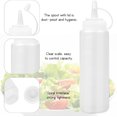 thumbnail image 4 of 3 Pack Botellas Exprimibles para Salsa de 8 Onzas (250 ml) - Botellas de Plástico con Tapa Giratoria y Boquilla Dosificadora, para Ketchup, Aceite, Glaseado, Mostaza, Salsas y Manualidades, 4 of 4