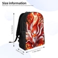 thumbnail image 4 of Honeii Red Sun Flame Fox Print Laptop Backpack for Work, College, Travel, Daily Backpacks for Men Women, Sport Rucksack,Computer Bag, 4 of 8