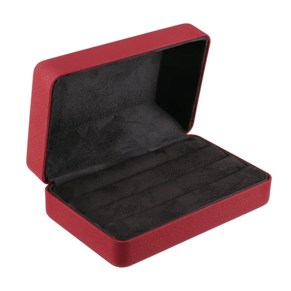 Vocoste Multiple Ring Box Ring Organizer Case PU Leather Gift Box for Wedding Red