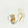 thumbnail image 6 of Lighted Patchwork Ghost Halloween Ornament Cute Resin Hanging Decor with Pumpkin Bucket and Bow, 6 of 7