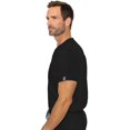 thumbnail image 3 of Med Couture Men's Scrub Top Cadence 2-Way Stretch Technology with Ultra Soft Fabric & One Chest Pocket - MC7478, L, Black, 3 of 5