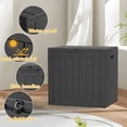 thumbnail image 3 of 30 Gallon Lockable Outdoor Storage Box for , Garden, Pool - Weatherproof &  Resistant - Black, 3 of 4