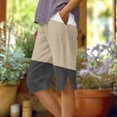 thumbnail image 2 of fatyb Womens Long Shorts Elastic Waist Straight Leg Shorts Side Split Knee Length Casual Shorts with Pockets, 2 of 5