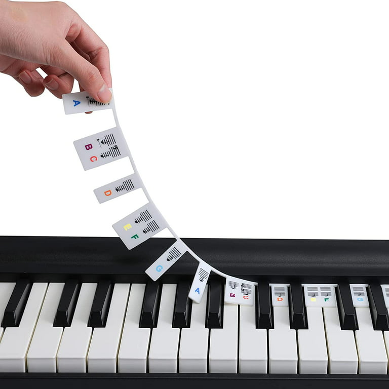Autocollant Piano 88 Touches Stickers Piano en Silicone Etiquettes