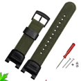 thumbnail image 3 of Pulsera de reloj de lona con muescas, resistente al agua, correa de nailon para Casio SGW-100-1V SGW-200 100B GW-3500B 3000B, correa de reloj G Shock, 3 of 5