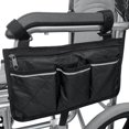 thumbnail image 1 of Herwey Sac de Rangement pour Accoudoir de Fauteuil Roulant Grande Capacité à Multiples Poches, Sac de Rangement pour Fauteuil Roulant, 1 of 8