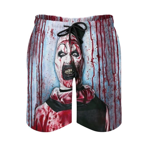Terrifier 2 Men's Beach Shorts Swim Trunks Quick Dry Casual Polyester Swim Shorts with Pockets S