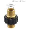 thumbnail image 4 of Conector rápido de manguera, adaptador de lavadora a presión doble macho M22 x 1,5 compatible con manguera de lavadora a presión Karcher, Karcher HD y HD (diámetro 14 mm), 4 of 5