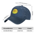 thumbnail image 5 of DouZhe Adjustable Washed Cotton Baseball Cap - NFT Non Fungilbe Token Prints Vintage Dad Hat Unisex Sports Caps (Blue), 5 of 7