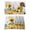 Gray, variant on Yellow Sunflowers Placemats Set of 4, Daisy Bees Elegant Farmhouse Floral Placemats for Dining Table, Place Mats for Kitchen Tabletop, Waterproof Wipeable Dining Table Mats Set