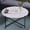 White, variant on LUXMOD Modern Round Coffee Table,Golden Metal Frame with Marble Color Top-36”