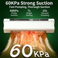 thumbnail image 4 of Vacuum Sealer Machine, 60KPa Strong Suction for Dry and Wet Food Preservation, Compact Automatic Food Sealer with Bags Included, 4 of 6