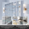 thumbnail image 6 of ANGELES HOME 32" x 36" Tri-ViewAluminum Bathroom Medicine Cabinet and Open Shelf Set with Adjustable Glass Shelves, Copper-Free Mirror, Recessed or Surface Mount, 6 of 16