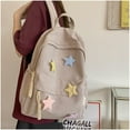 thumbnail image 5 of SQDWYGUO Y2K Aesthetic Backpack Preppy Backpack Cute Trendy Star Backpack Laptop Backpack Back to College Supplies,Grey, 5 of 7