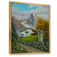 thumbnail image 3 of The Path Leading To A House Along Wayside Shrine 16 in x 32 in Framed Painting Canvas Art Print, by Designart, 3 of 5