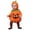 A34-Orange, variant on Plush Pumpkin Baby Romper Set Hooded Outfit with Matching Leggings for Halloween, 6-12 Months