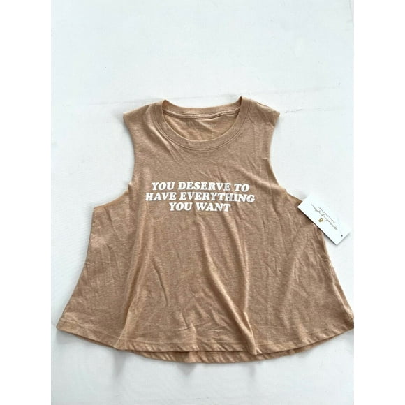 Spiritual Gangster " Deserve to Have Everything You Want " Crop Tank ( M )