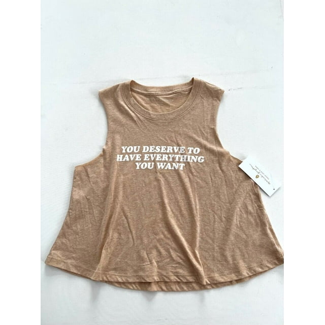 Spiritual Gangster " Deserve to Have Everything You Want " Crop Tank ( M )