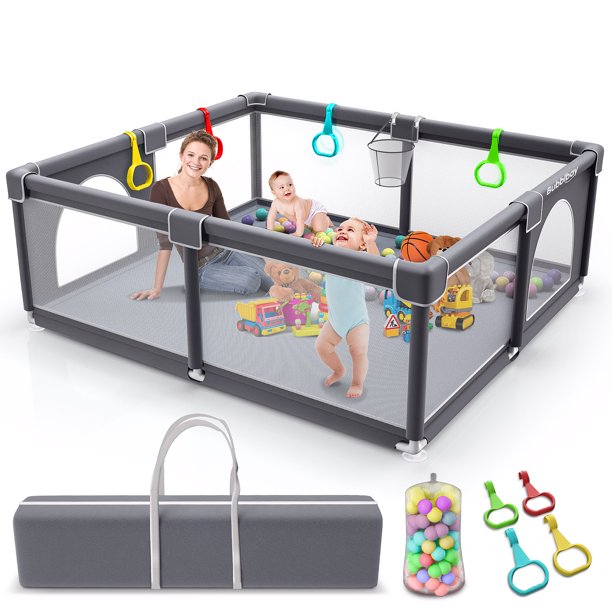 Baby Playpen, Bubblbay 79x71" Extra Large Playpen for Toddlers with
