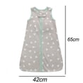 thumbnail image 2 of Laklulu Pijama infantil de verano de una pieza sin mangas, chaleco envolvente, S, 2 of 5