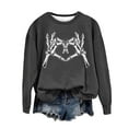 thumbnail image 3 of Clearance Clothes Womens Blouses Shirts Tops YuXingFu Halloween Women's Round Neck Printed Loose Fitting Long Sleeve Hoodless Sweatshirts Tops Blouse, 3 of 4