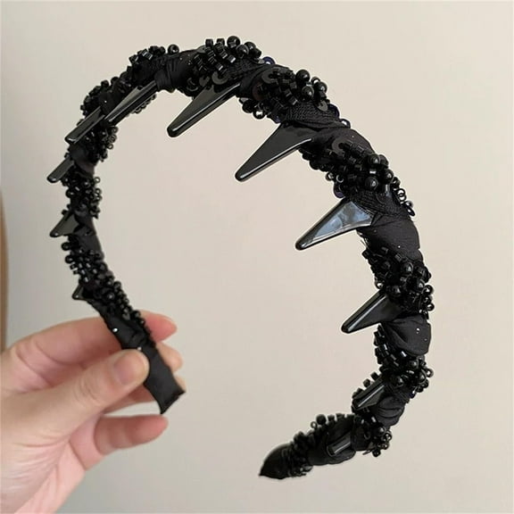 Vintage High Cranium Artificial Pearl Hairband, Hairbands for Women's Hair, Bridal Hair Hoop Rhinestones Hairs Accessories, Wedding Party Hair Hoop Band Headwear for Bride