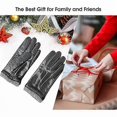 thumbnail image 2 of Men's Genuine Black Leather Gloves. Touchscreen Texting Fleece Lined Sheepskin - Winter Accessories, 2 of 4