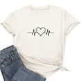 thumbnail image 7 of Viikei Women's Plus Size Summer Tops Workout Tops for Women,Fashion Women's Short Sleeve Casual Printed Loose T-shirt Tops White XXXXL, 7 of 7