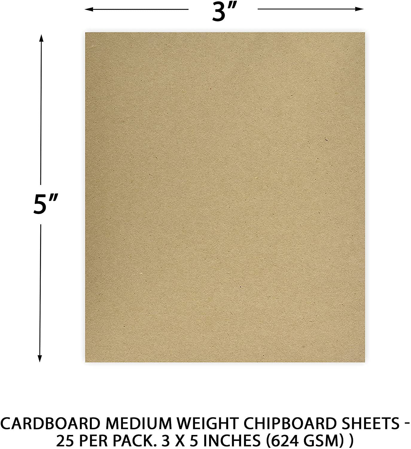 8.5 x 11 Inches 30 Point (.030) Kraft MEDIUM WEIGHT CHIPBOARD SHEETS