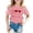 Pink, variant on Shadoumai Toddler Shirts Girls 2t Floral Graphic Crewneck Shirt Short Sleeve T Shirt Top Casual Basic Tees T-Shirts Toddler To Big Kid