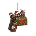 thumbnail image 4 of 2x Adorno Navideño para Perro Salchicha, Colgante para Coche, Animal, Decoración Navideña Encantadora para Mochila, Colgante, Fiesta de Festival Inter 2 piezas, 4 of 9