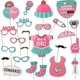 thumbnail image 1 of 25 piezas Baby Shower-GILR-Photo Booth of Rose Photo Booth, Photocall Shower para fiesta de cumpleaños, decoraciones, accesorios para fotos de bebé para Baby Shower Girl- Gend, 1 of 5